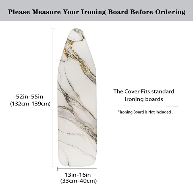 White Marble Ironing Board Cover - Image 5