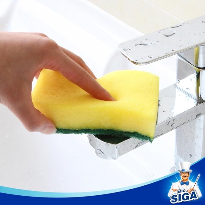 MR.SIGA Heavy Duty Scrub Sponge, Size:11 x 7 x 3cm, 4.3" x 2.8" x 1.2" - Image 7
