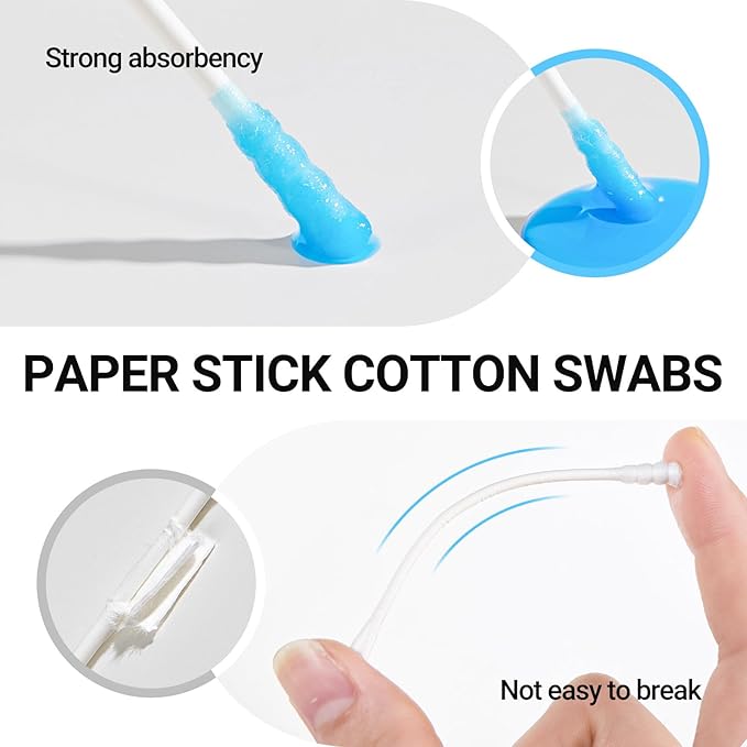 Baby Cotton Swabs, Baby Ear Cleaner Paper Sticks - Image 7