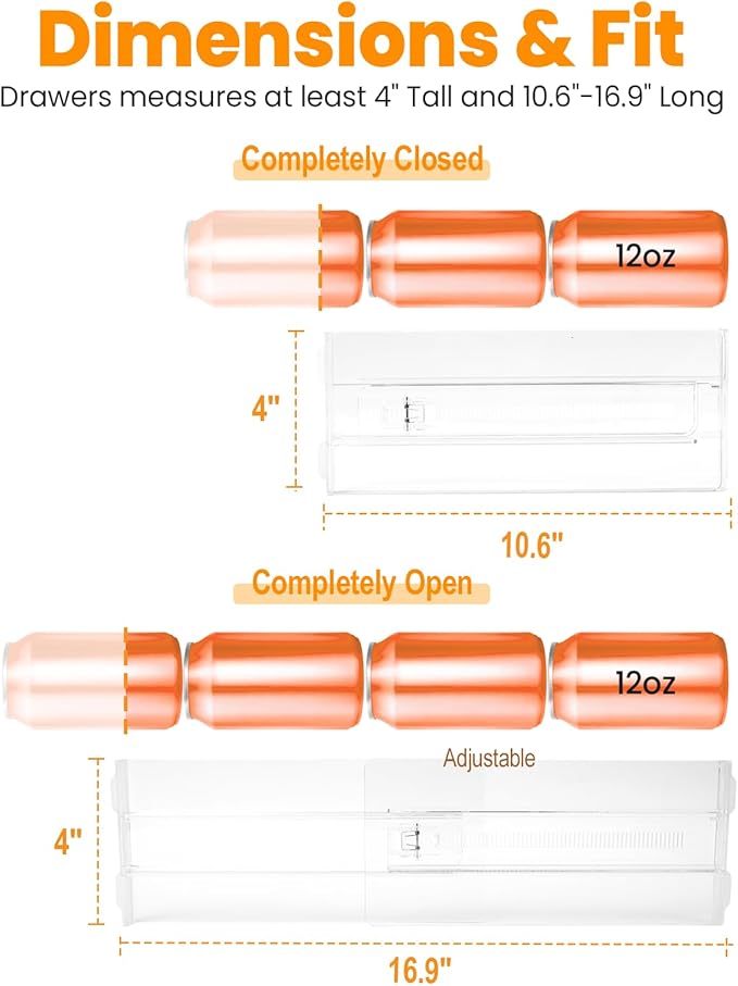 4 Pack Drawer Dividers for Clothes, Baby Clothes, Toiletries - Image 2