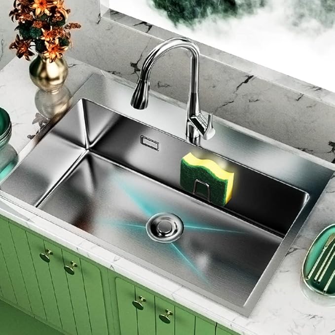 Sponge Holders for Kitchen Sink Adhesive Sponge Holder Sink Caddy Stainless - Image 3