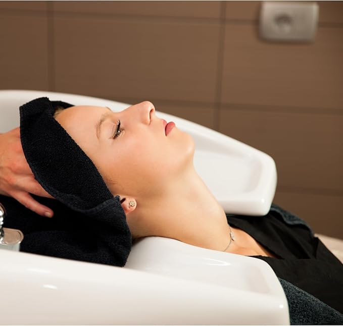 Black Salon Towels, Super Soft and Absorbent Microfiber Hair Towel - Image 5