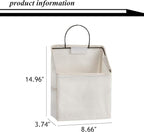 Wall-Hanging Storage Bags, Desktop Organizer Basket Cotton Linen Hanging - Image 2