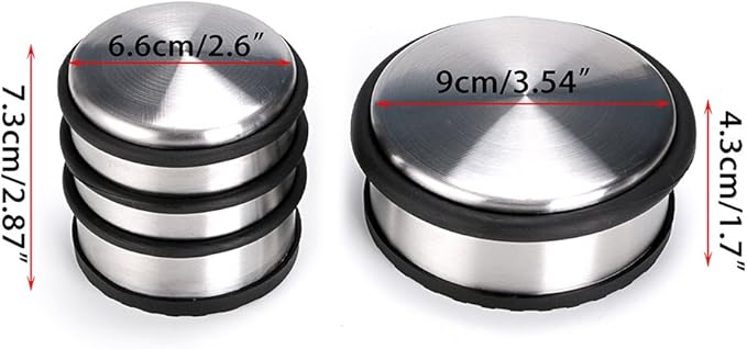 Sumnacon Heavy Duty Floor Door Stopper No Drill, Durability Stainless Steel - Image 6