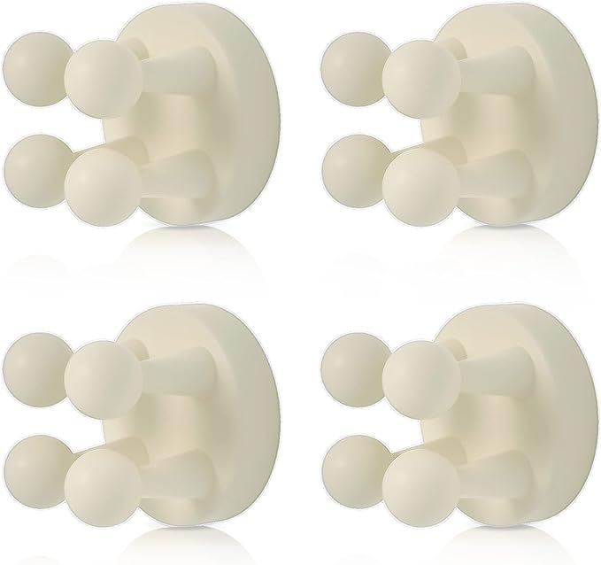 4 pcs Silicone Toothbrush Holder Multi-Function Hook Waterproof self Adhesive by XoYoZo