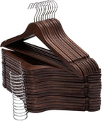 ELONG HOME Solid Wooden Hangers 30 Pack, Wood Suit Hangers by ELONGHOME