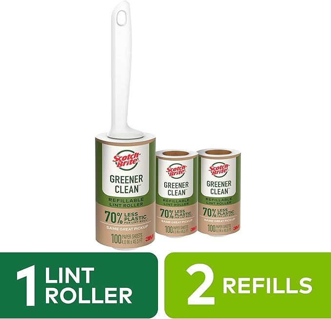 Scotch-Brite Greener Clean Lint Roller, Reusable Lint Rollers - Image 2