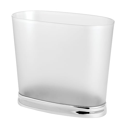 iDesign Slim Bathroom Trash Can, Small Plastic Garbage Can by iDesign