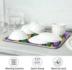 Mardi Gras Dish Drying Mat for Kitchen Gold Purple Green Buffalo Plaid - Image 7