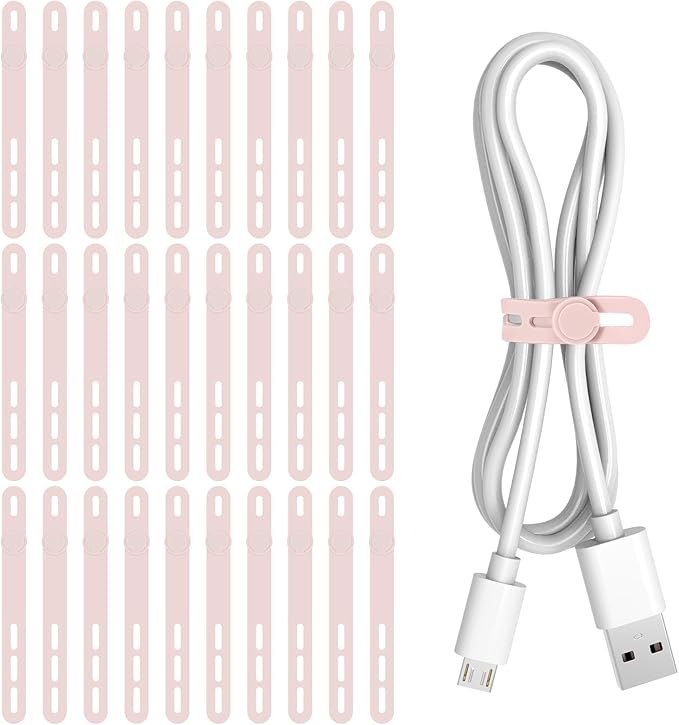 Donruby 30Pcs Silicone Cable Ties by Donruby