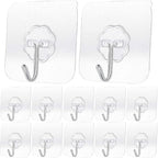 Transparent Adhesive Hooks 30 lb, Waterproof and Oilproof Reusable Seamless - Image 2