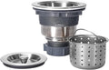 3-1/2 Inch Sink Drain Assembly Kit, Removable Deep Sink Strainer Basket by KONE