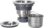 3-1/2 Inch Sink Drain Assembly Kit, Removable Deep Sink Strainer Basket by KONE