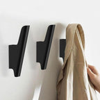 Wood Wall Hooks 4 Pack Coat Hooks Wall Mount Black Wooden Hooks - Image 2