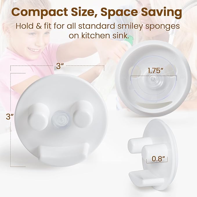 Sponge Holder, Sink Caddy w/Suction Cup Installation, Sponge Organizer - Image 3