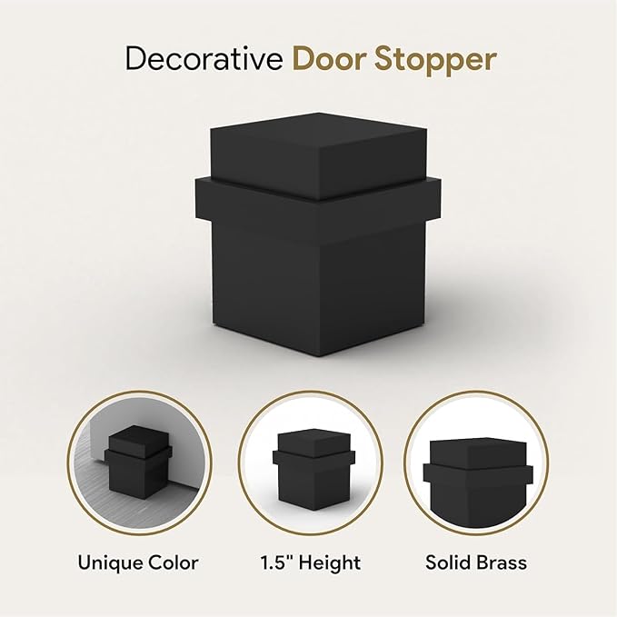 Mega Handles Square Floor Door Stopper, Quickly Installed Wall Protector Stopper - Image 6