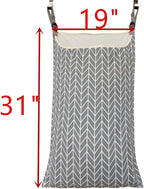 Adjustable Space Saving Door Hanging Laundry Hamper Bag - Image 3