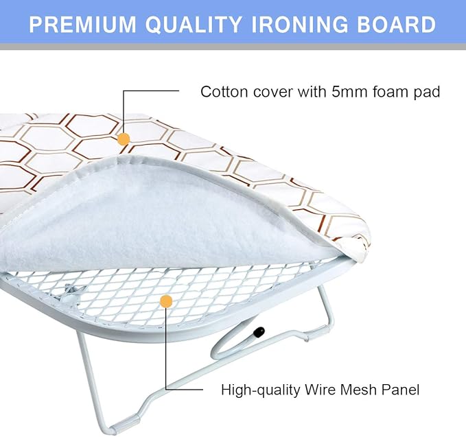 SheeChung Small Tabletop Ironing Board 30" Lx12”W Heavy Duty Ironing Board - Image 5