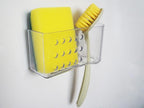 AMUONTY Sponge Holder for Kitchen Sink Suction, Plastic Sink Brush Sponge Caddy - Image 2