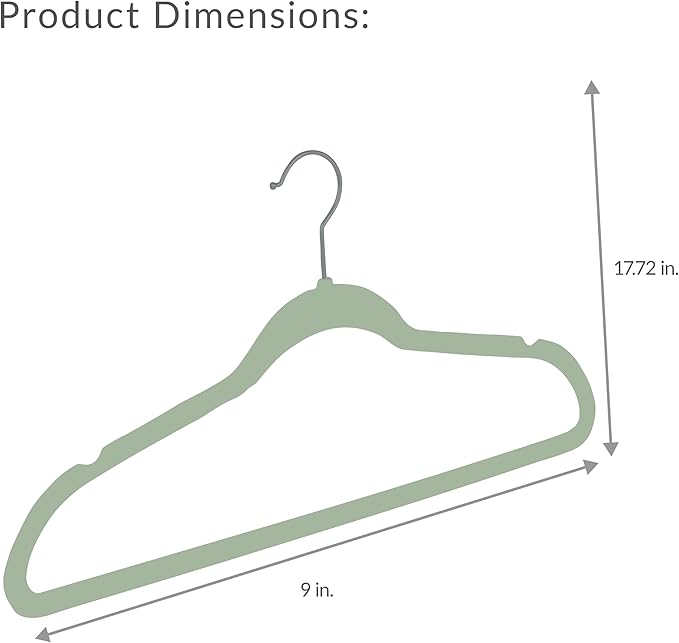 Simplify Slim Velvet Clothes Hangers | 25 Pack | Non-Slip | Shirts | Suit | - Image 3