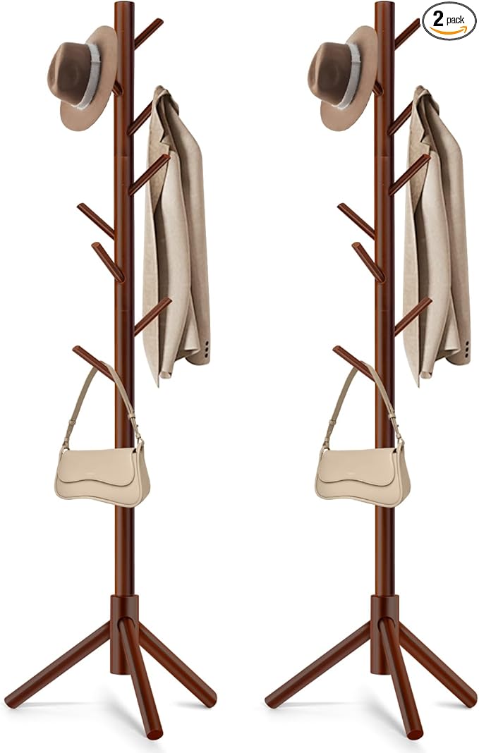 2 PCS Coat Rack, Freestanding Coat Rack by WANGMUXIA