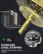 BOTEMY B9171 Gold Kitchen Sink Drain Kit 3 1/2 Sink Strainer - Image 3