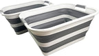 SAMMART Set of 2 Collapsible Plastic Laundry Basket - Image 2