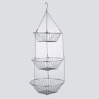 3-Tier Wire Fruit Hanging Basket 2 Packs, non-Punching Wall Hanging Storage - Image 5
