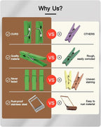 Mini Clothes Pins Wooden Colored Green Small Clothespins - Image 2