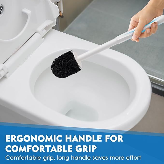 2 Pack Toilet Brush for Bathroom, Toilet Brush and Holder Set, Toilet Bowl Brush - Image 5