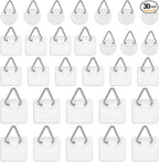 30 Pack Adhesive Picture Hanger Picture Hanging Hooks Without Nails Invisible by Unknown