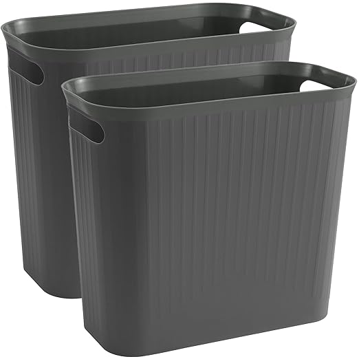 rejomiik Bathroom Small Trash Can Slim Garbage Can Wastebasket 3.5 Gallon by rejomiik