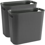 rejomiik Bathroom Small Trash Can Slim Garbage Can Wastebasket 3.5 Gallon by rejomiik