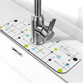 Atomic Mid Century Geometry Rustic Modern Black Kitchen Sink Splash Guard by WILL+BUDXEG