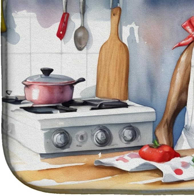 Caroline's Treasures DAC6263DDM Greyhound The Chef Dish Drying Mat Absorbent - Image 4