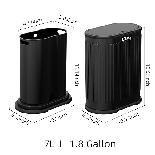 1.8 Gallons Small Stainless Steel Trash Can - Image 5