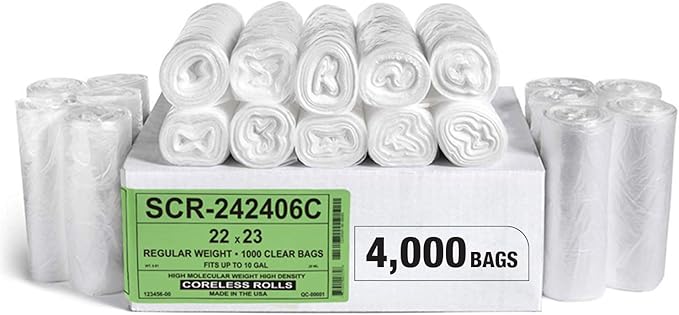 Aluf Plastics 6-8 Gallon Trash Bags Source Reduction Series Value High Density by AlufPlastics