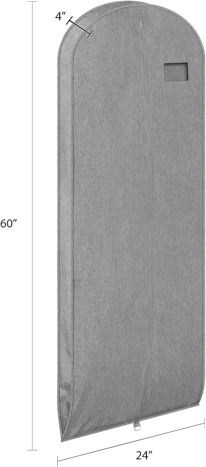 Univivi Garment Bags for Hanging Clothes, 60 Inch Suit Cover Bags for Closet - Image 2