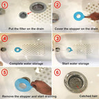 2PCS Bathtub Stopper Hair Catcher Kit, Bathtub Drain Strainer, Tub Stopper Plug - Image 5