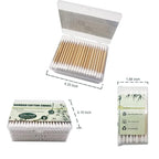 Bamboo Cotton Swabs, Biodegradable Wood Cotton Buds 1000pcs - Image 2