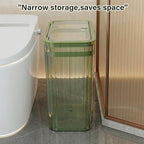 Bathroom Trash Can with Lid3.5 Gallon Garbage Can，for Bedroom, Plastic Slim - Image 6