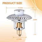 Bathroom Sink Stopper for 1.06"-1.65" Drain Holes, 2 in 1 Bath Sink Drain - Image 3