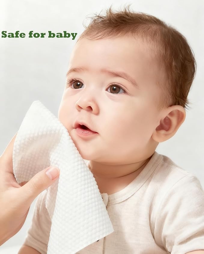 【Large Pack】Disposable Face Towels 160 Count, Hanging Design100% Bio-based - Image 7