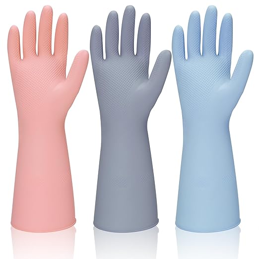 Rubber Kitchen Dishwashing Gloves by BSRBZJ
