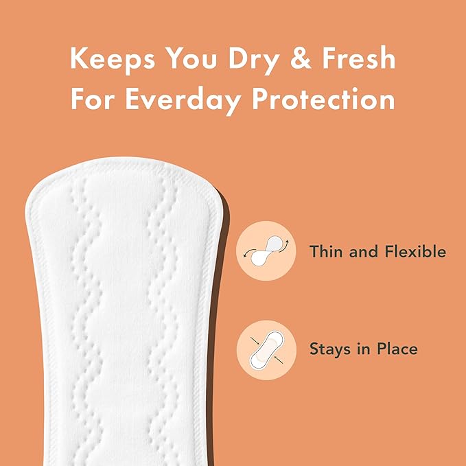 Rael Panty Liners for Women, Organic Cotton Cover - Image 2