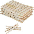 Wooden Clothes Pins, 50 Pack, 2.9 Inch, Large Natural Birchwood Rust, Moisture by KTOJOY