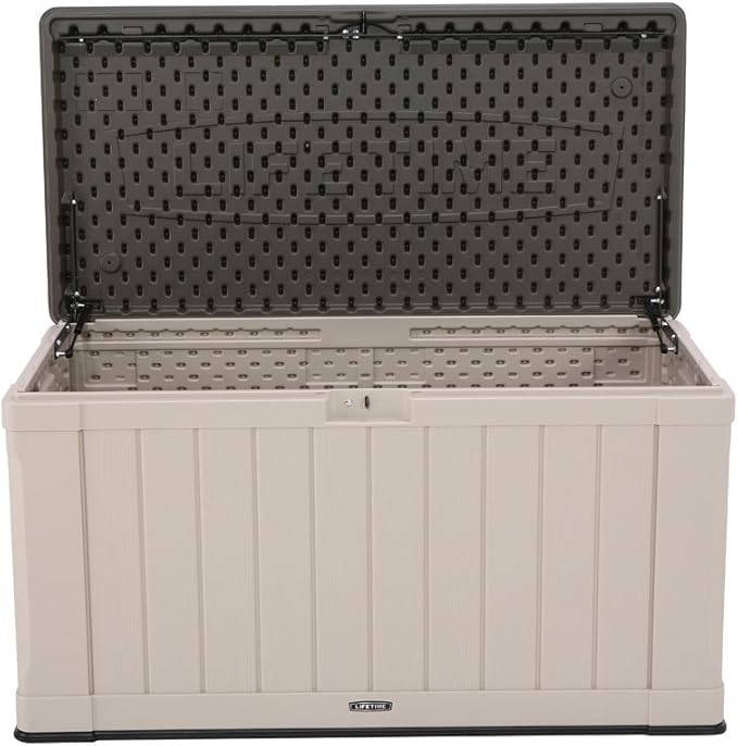 LIFETIME 60186 Heavy-Duty Outdoor Storage Deck Box, 116 Gallon, Desert Sand/Brown - Image 4