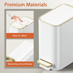 Small Bathroom Trash Can with Lid Soft Close, 5L / 1.3 Gallon Slim Garbage Can - Image 5