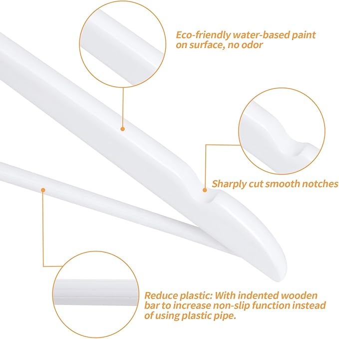 Amazon Basics Durable Wooden Clothes Hangers - Image 3