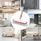 Floor Scrubber with Long Handle, 2 in 1 Scrubbing Brush Stiff Bristle Shower - Image 7
